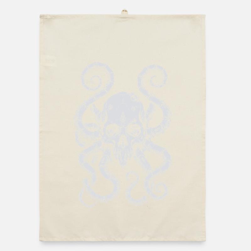 Kraken Skull Tide Organic dish towel