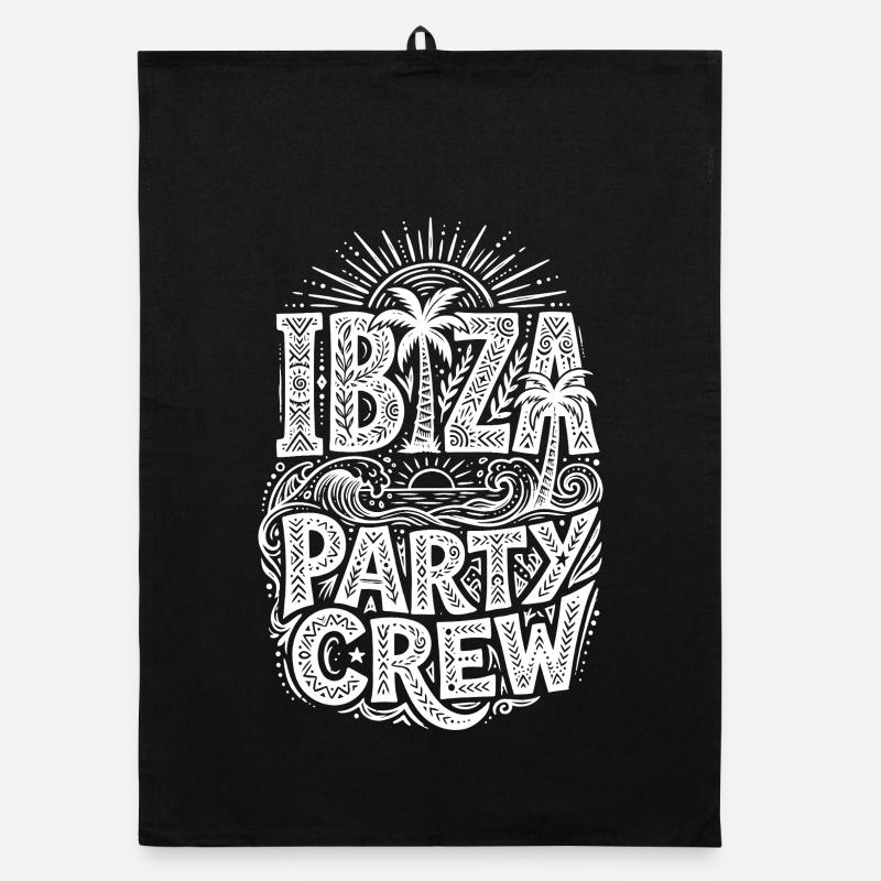 Ibiza Party Crew Organic Geschirrtuch