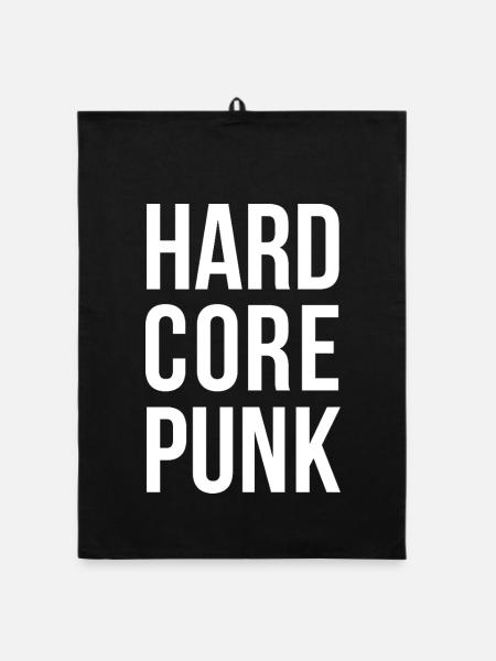 Hardcore Punk Bold Typografie - Organic Geschirrtuch - Schwarz - Vorne