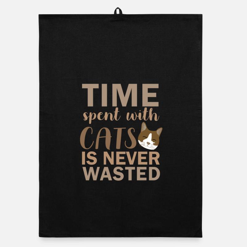 Zeit mit Katzen Organic Geschirrtuch
