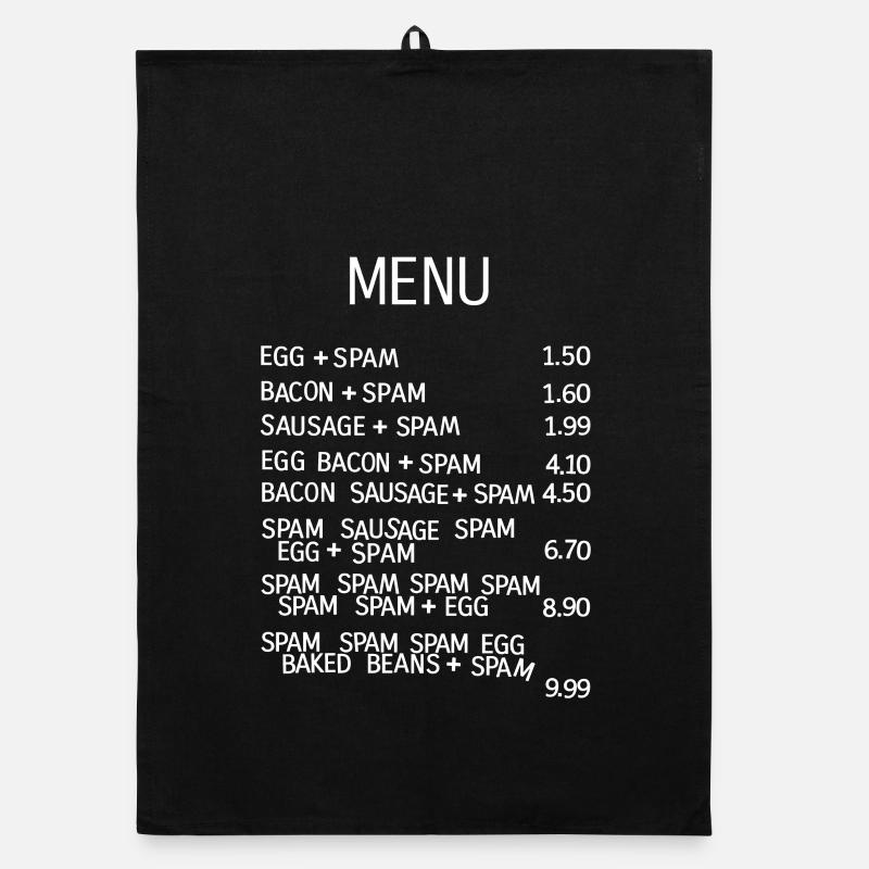 Seriously Pointless Awful Menu - Organic dish towel - black