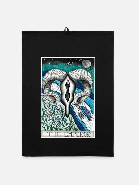 The Emperor - Organic dish towel - black - Front