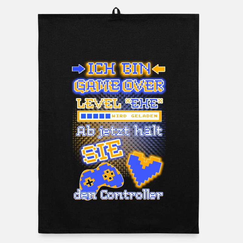 ICH BIN GAME OVER - jetzt hält SIE den Controller Organic Geschirrtuch