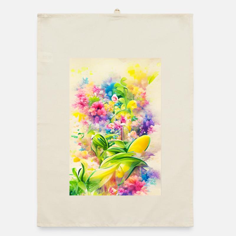Flower Art Organic dish towel