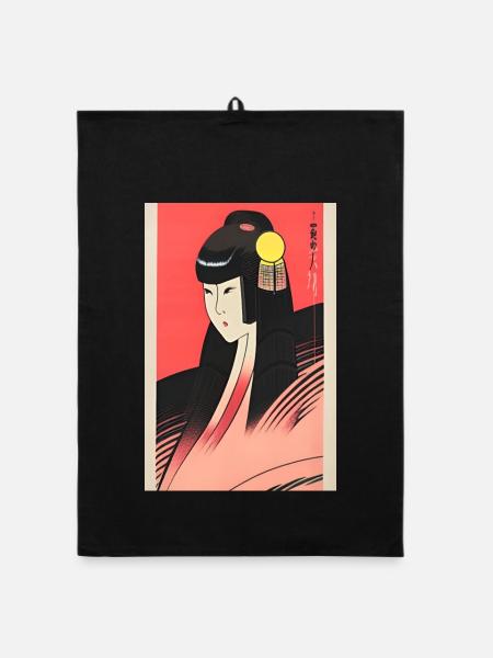 Geisha 10 - Organic dish towel - black - Front