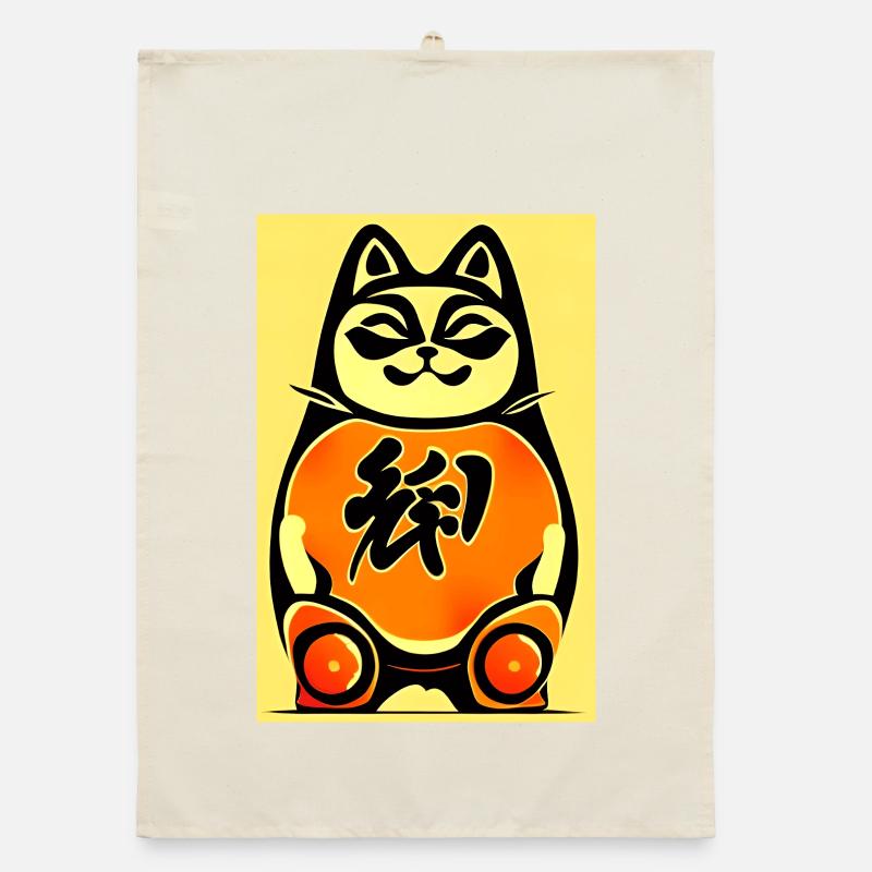 Maneki neko 4 Torchon bio