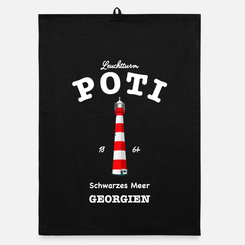 Georgien Leuchtturm Poti, Schwarzes Meer Organic Geschirrtuch