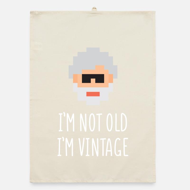 Ich bin nicht alt Ich bin Vintage Organic Geschirrtuch