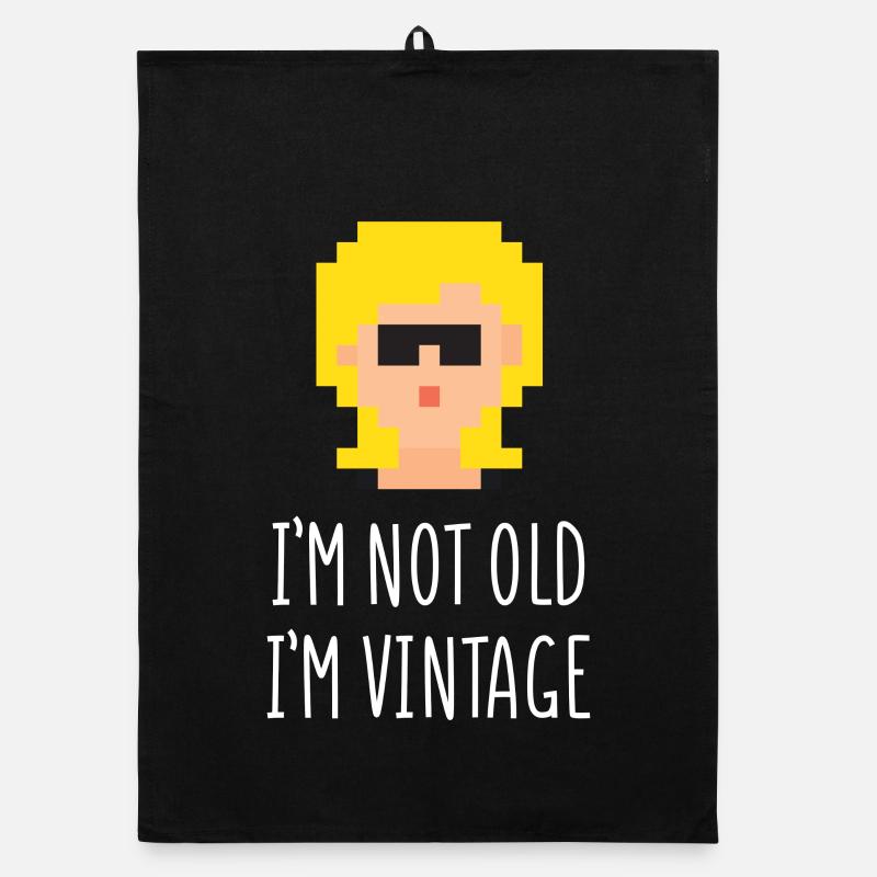 Ich bin nicht alt Ich bin Vintage Organic Geschirrtuch