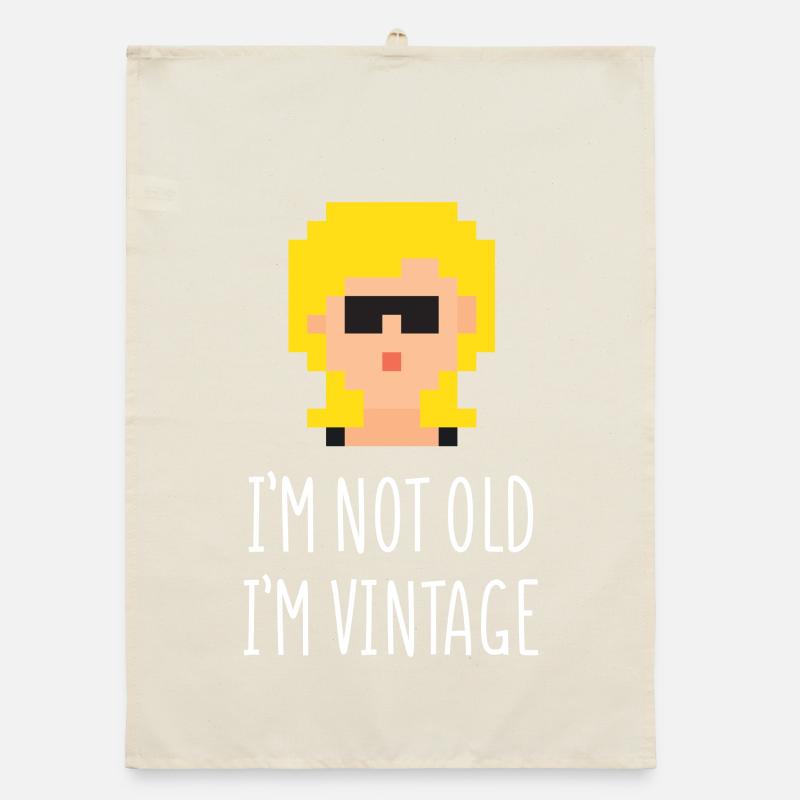Ich bin nicht alt Ich bin Vintage Organic Geschirrtuch