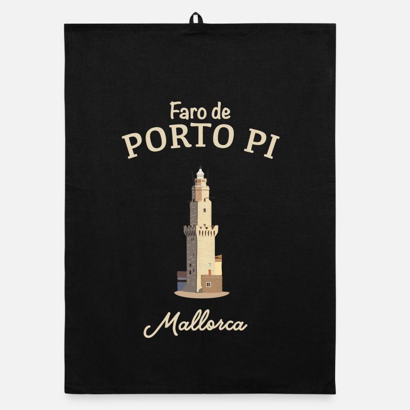 Palma de Mallorca, Leuchtturm Porto Pi, Spanien Organic Geschirrtuch