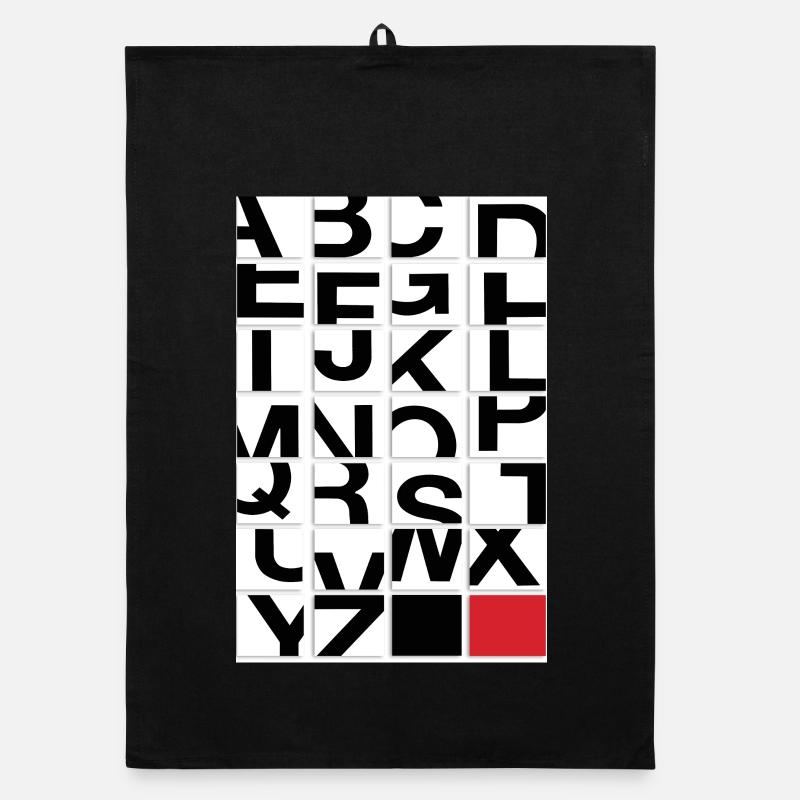 Modern Alphabet – Typography Art Organic dish towel