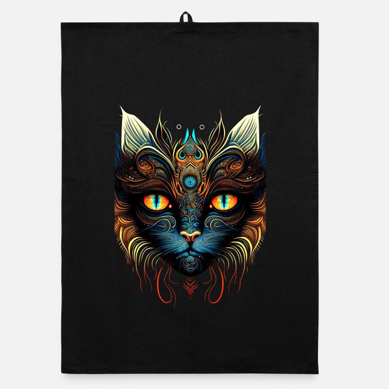 Kosmische Katze Organic Geschirrtuch
