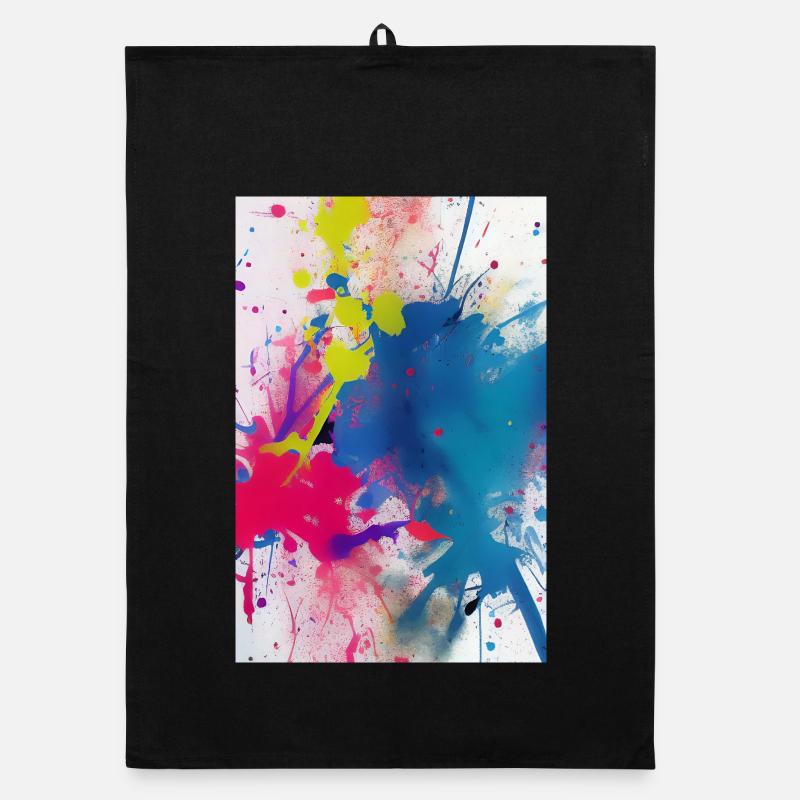 Des éclaboussures de couleur. Peinture Torchon bio