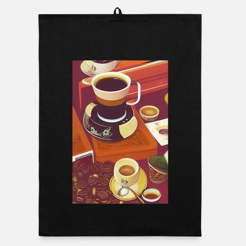 Kaffee, Kaffeebohnen Organic Geschirrtuch