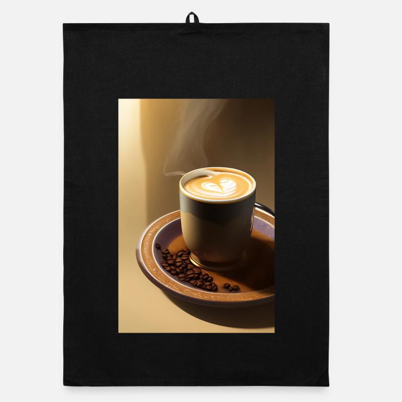 Kaffee, Kaffeebohnen Organic Geschirrtuch