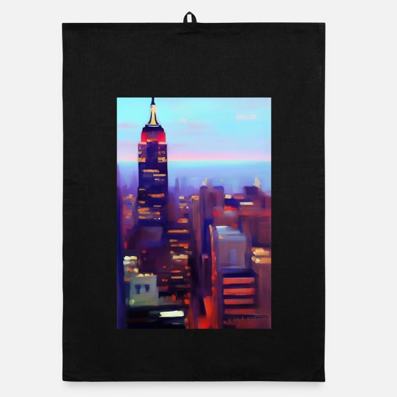Horizon de la ville de New York Torchon bio