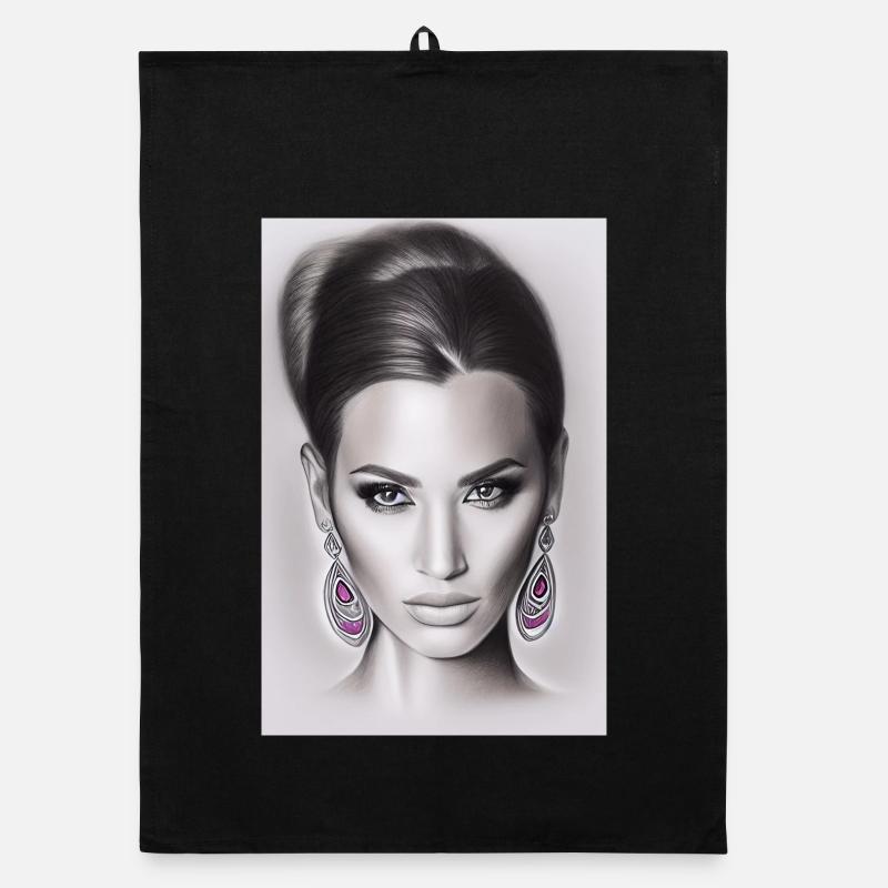 Femme avec boucle d’oreille Torchon bio