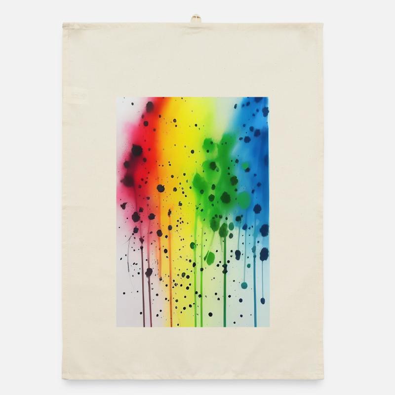 Splashes of paint Organic dish towel