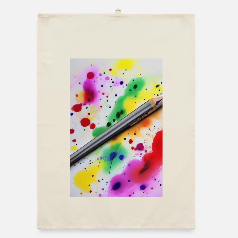 Splashes of paint Organic dish towel