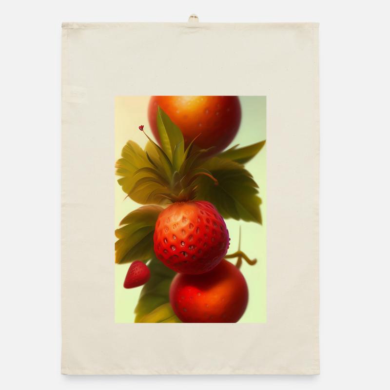 Erdbeere Organic Geschirrtuch