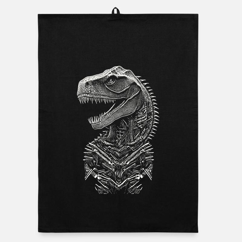 Portrait d'un Dinosaure T-Rex Torchon bio