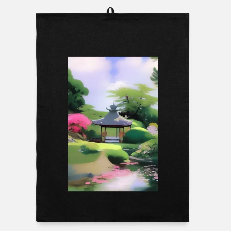 Chinesischer Zen Garten Organic Geschirrtuch