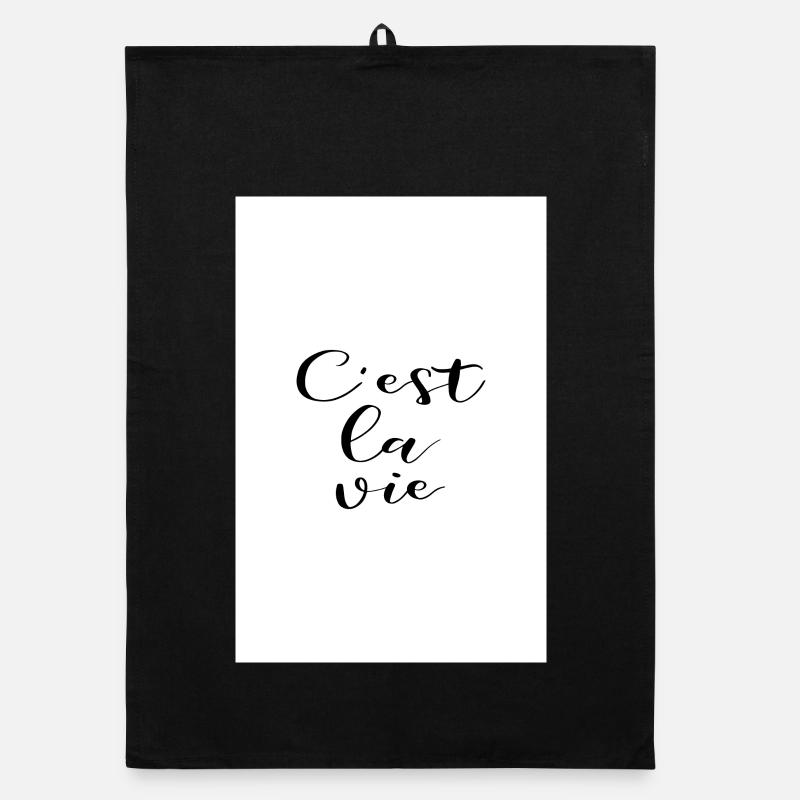 C'est la vie Poster Design Organic Geschirrtuch