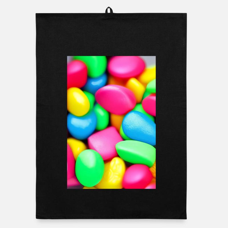 Bunte Bonbons Organic Geschirrtuch