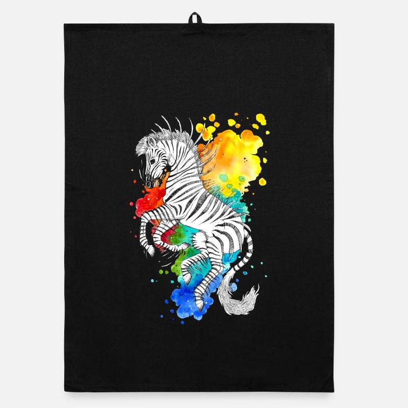 Stripes - Organic Geschirrtuch - Schwarz
