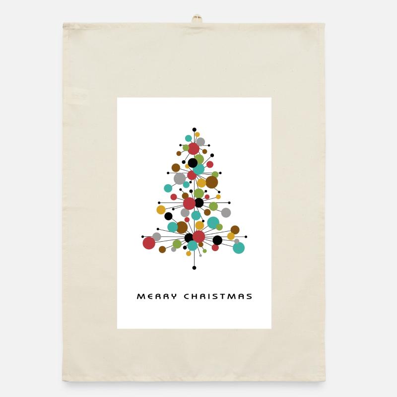 Christmas tree modern Organic dish towel