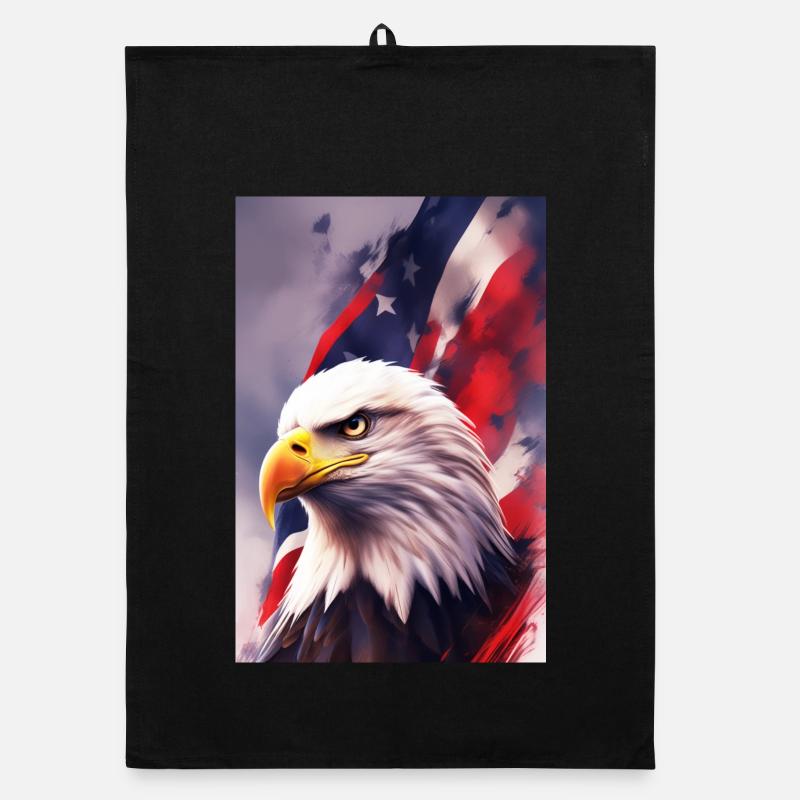Bald Eagel - Patriotic Organic dish towel