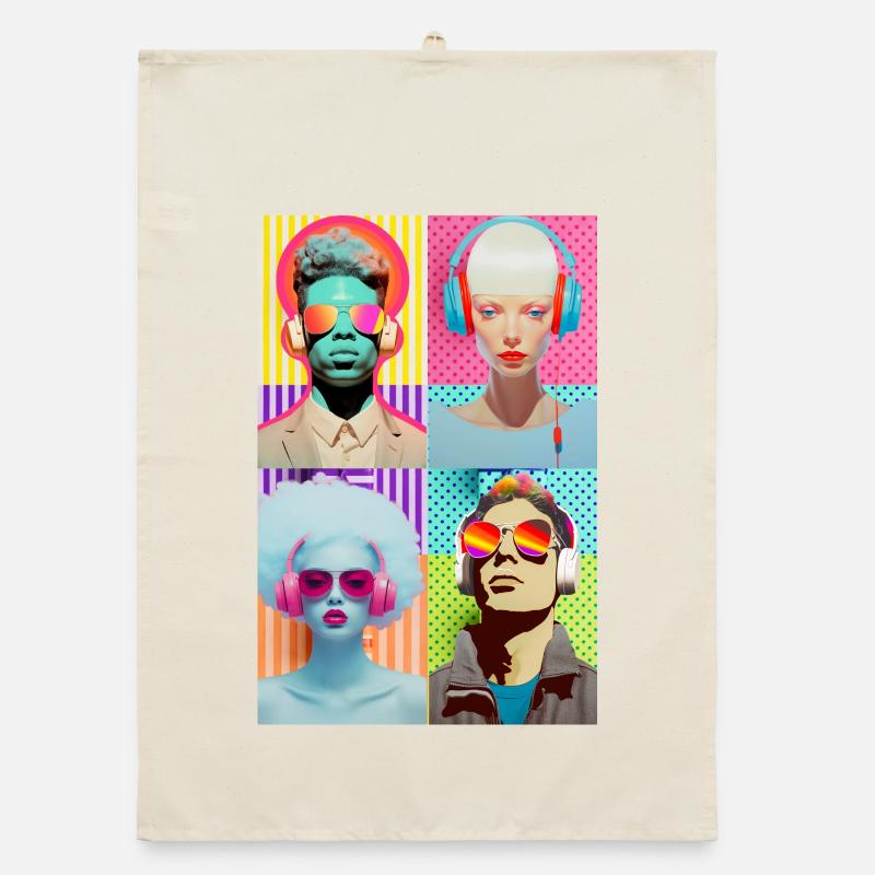 Musik Pop Art Organic Geschirrtuch