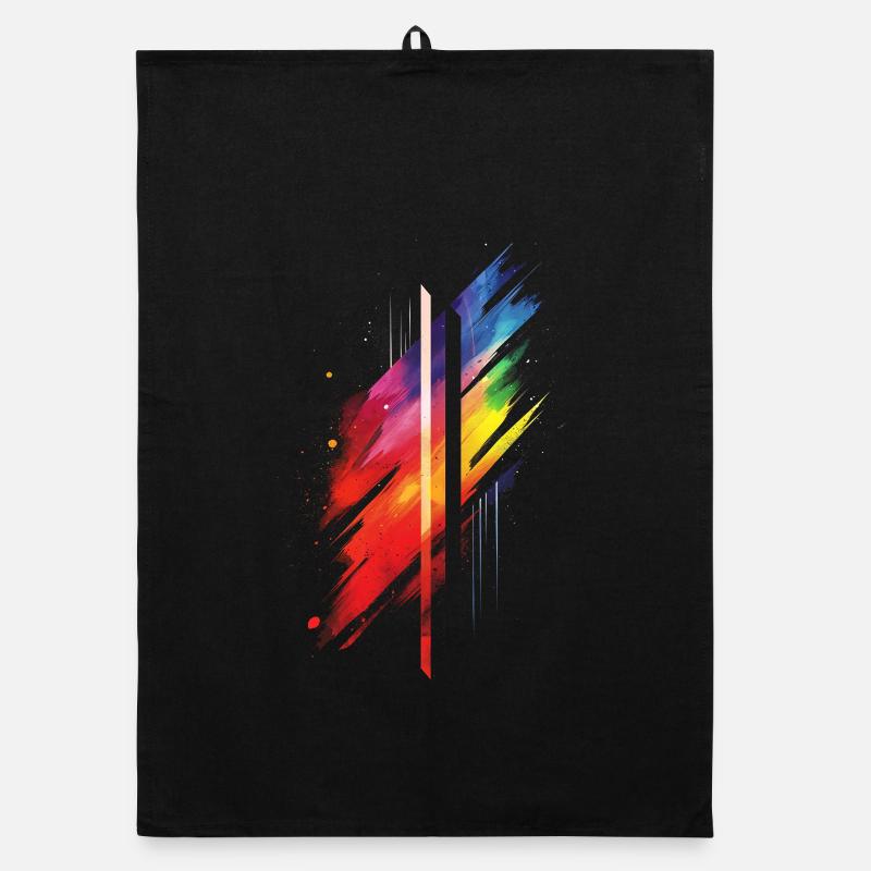 Subtle and Cool Dripping Pride Flag Rainbow Design Organic dish towel