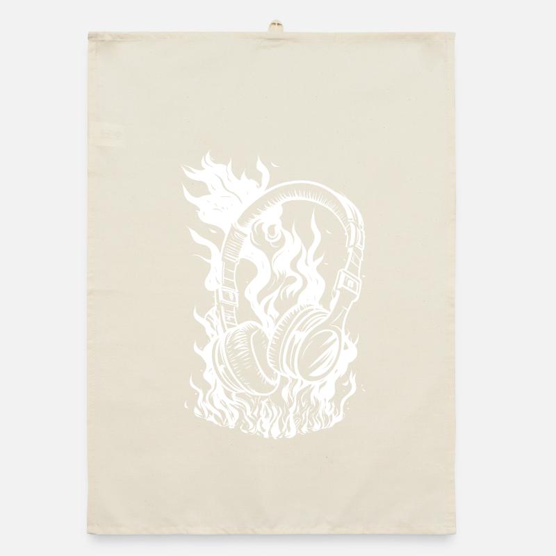 Brennende Kopfhörer Organic Geschirrtuch