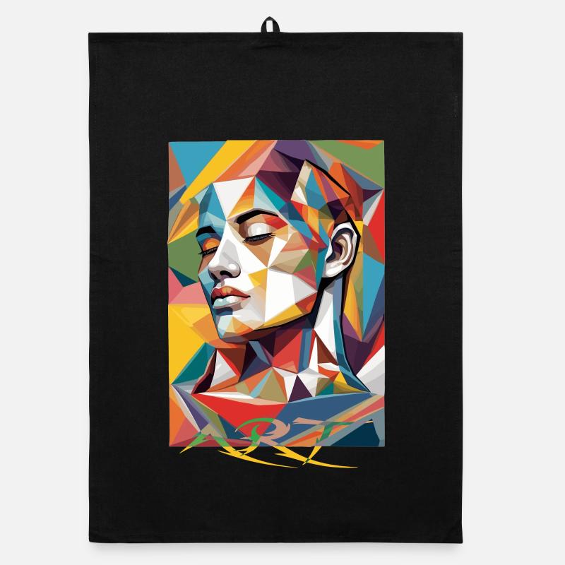 Art du visage moderne Torchon bio