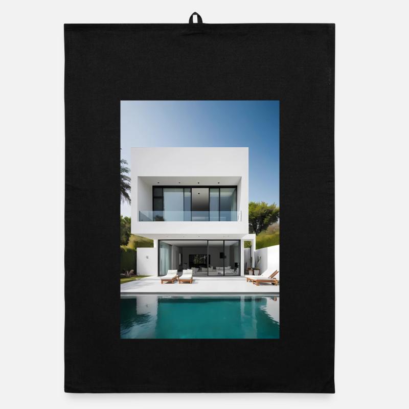 Weiße Villa Organic Geschirrtuch