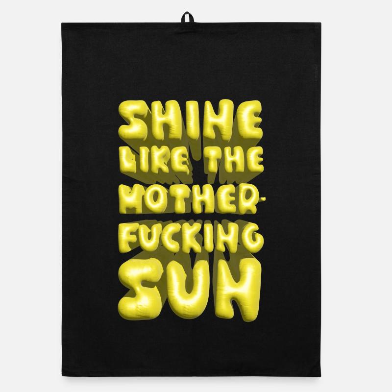 briller comme le de lettrage d’été du soleil Torchon bio