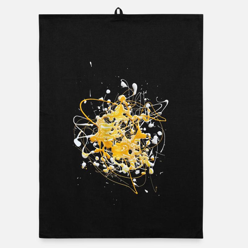 Yellowwhite.Splash - Organic Geschirrtuch - Schwarz