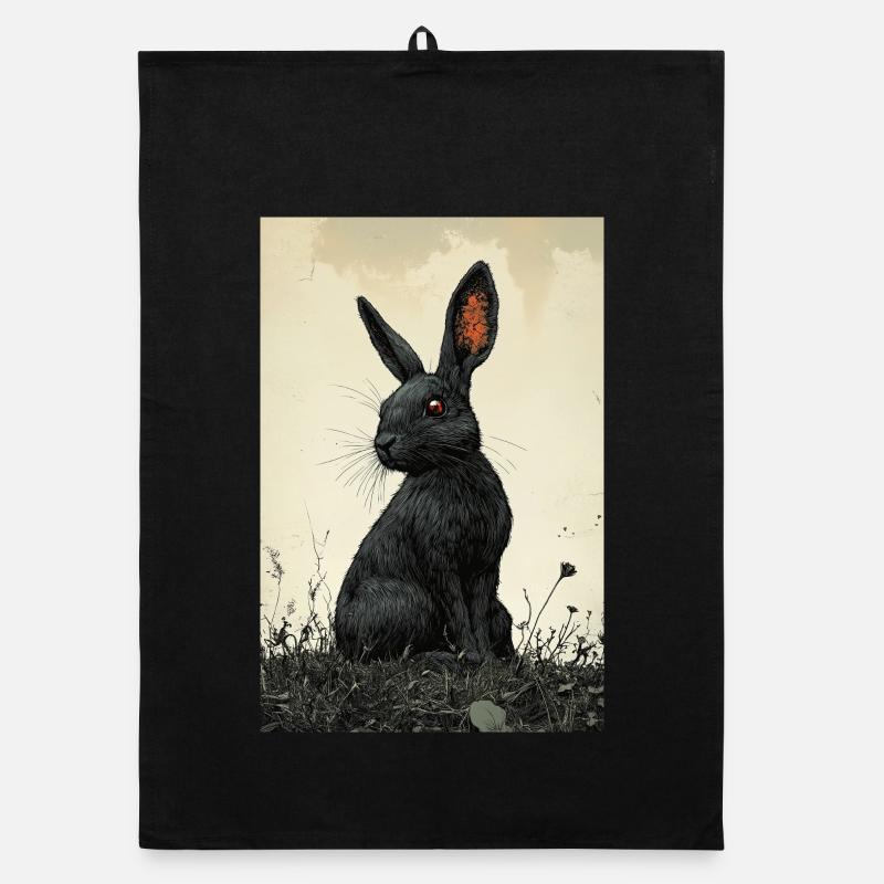 Lapin de nuit dans le brouillard Torchon bio