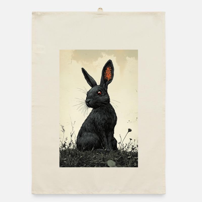 Lapin de nuit dans le brouillard Torchon bio