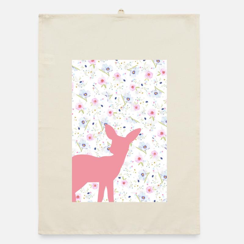 Poster Rehkitz Organic Geschirrtuch