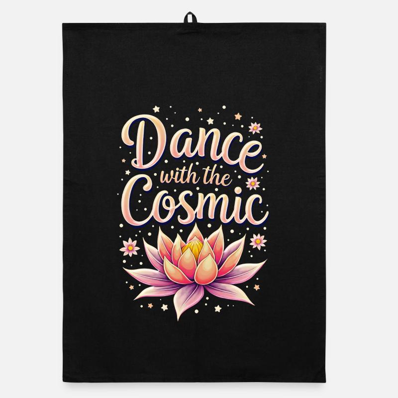 Dance with the Cosmos - Dance whith the Cosmic Organic dish towel