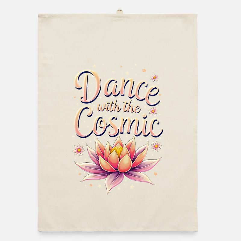 Danse Cosmique et Lotus Éclatant Torchon bio