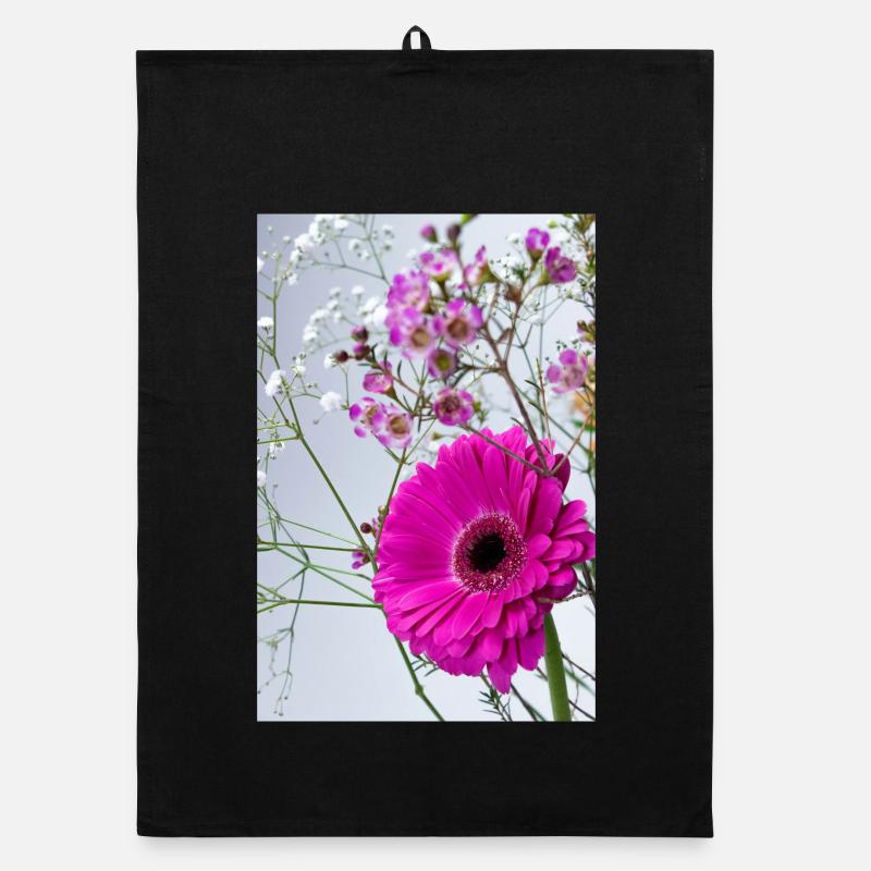 Macro Pink Gerbera Splendeur Florale Torchon bio