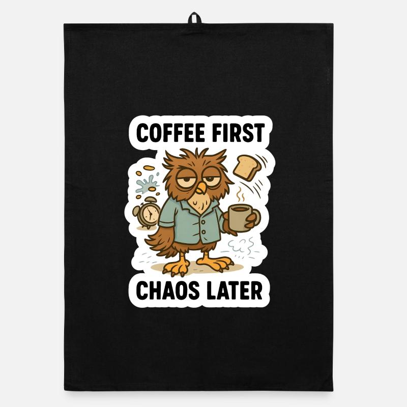 Coffee First Owl Organic dish towel