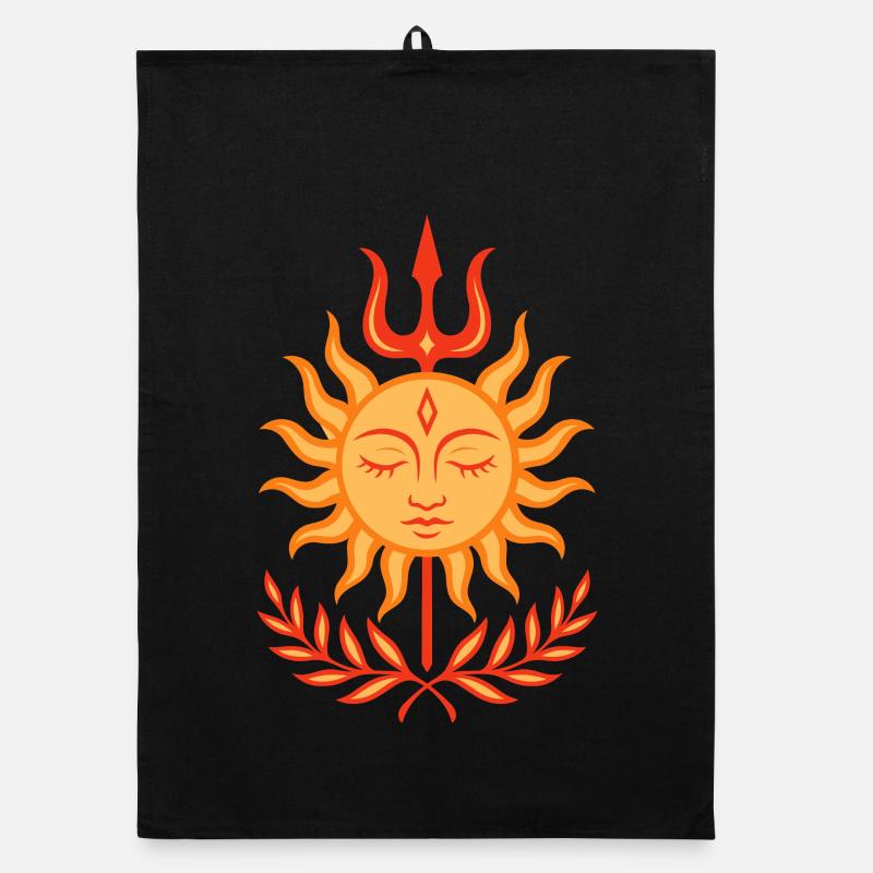 Soleil d’été et Trishula Torchon bio