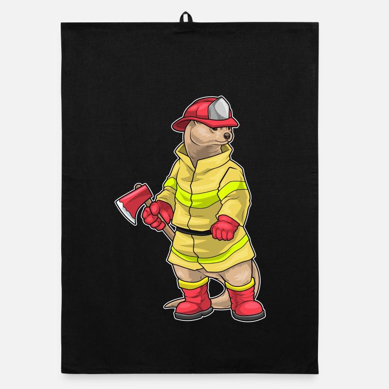 Otter Hache de pompier Brigade de pompiers Torchon bio