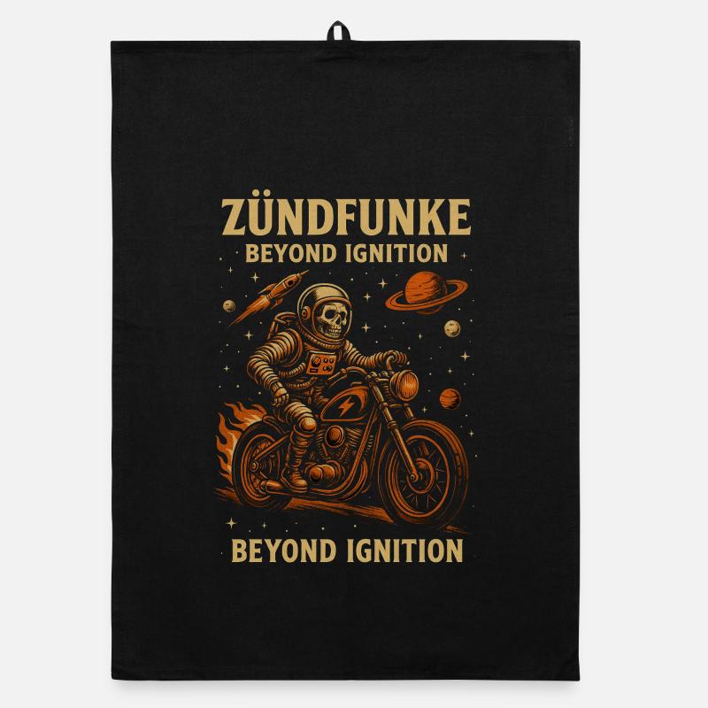 ZÜNDFUNKE – ASTRONAUT OF ANARCHY - Organic Geschirrtuch - Schwarz