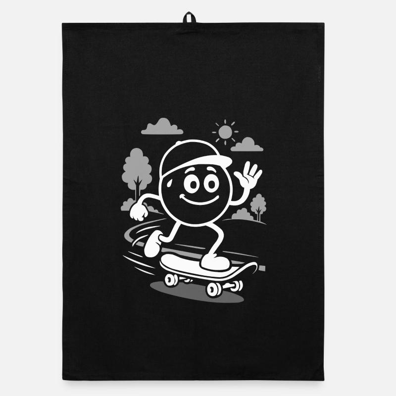 Ribbo sur le skateboard Torchon bio